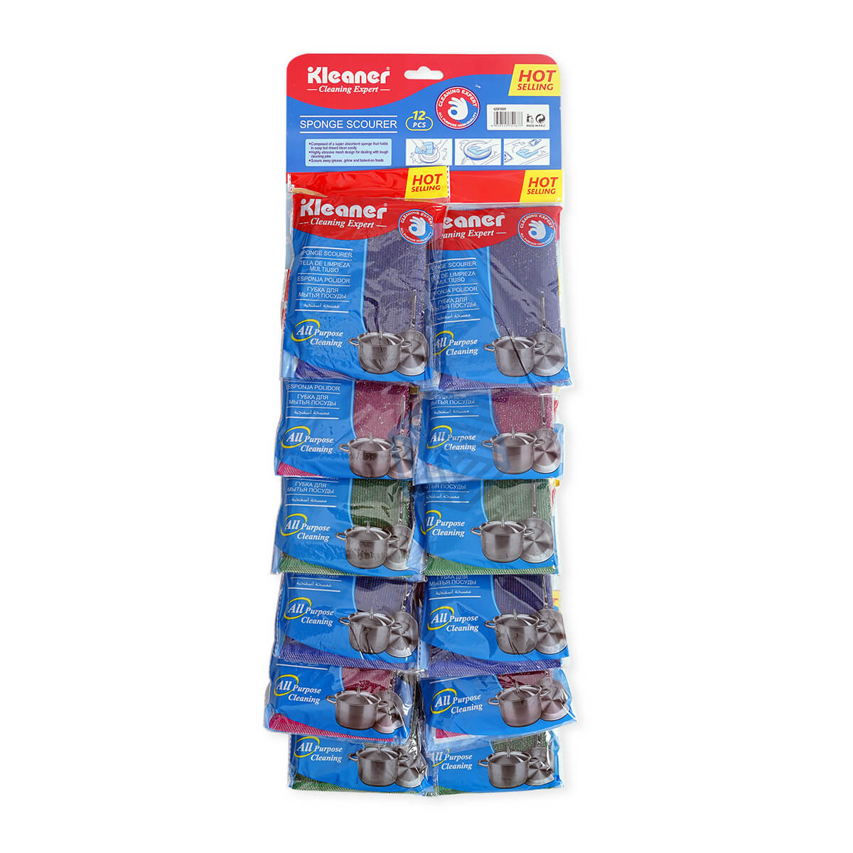 kleaner სახეხი ღრუბელი მავთულით 1ც