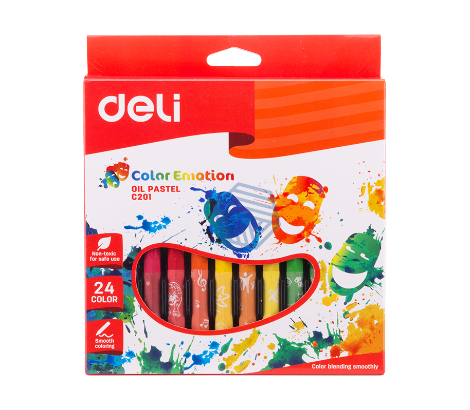 ზეთოვანი პასტელი DELI STATIONERY 24 ფერი C20120