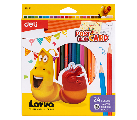 ფანქარი ფერადი 24ფ C115-24, DELI