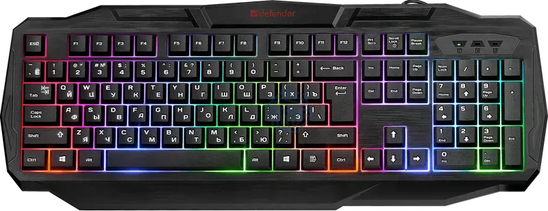 სადენიანი კლავიატურა Defender Ultra HB-330, განათებით 45330
